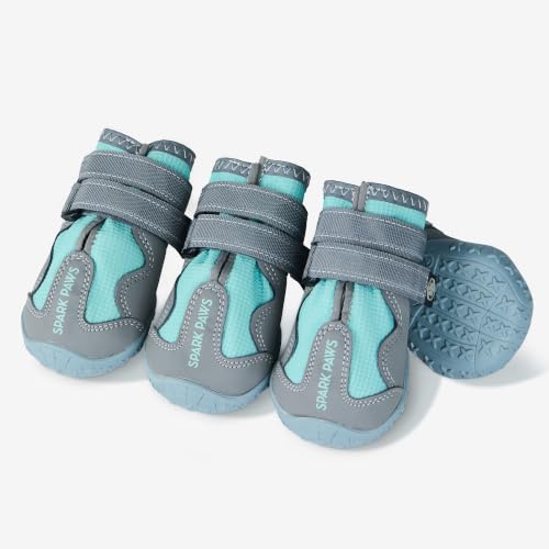 365 Dog Shoes (365 Teal / Size 2: 1.8"x2.17"(W*L) (Pack of 4))
