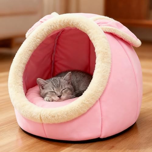 Cat Beds for Indoor Cats (Rabbite Pink / XL)