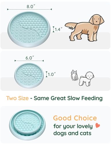 Lick Mat for Dogs (8.0" x 1.4" / Ripple Mint Green)