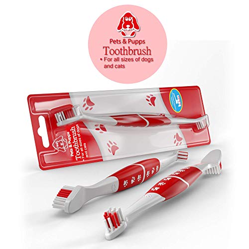 Pet Toothbrush for Dogs (Pack of 1 (Pink))