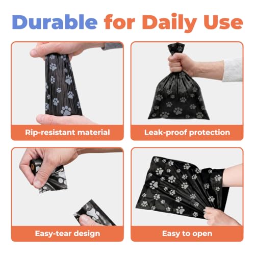 Poop Bags for Dogs (Black / 150 Bags)