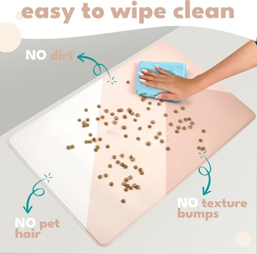 Large Dog Mat for Food and Water (16.5"L x 26"W / Birthday Suit)