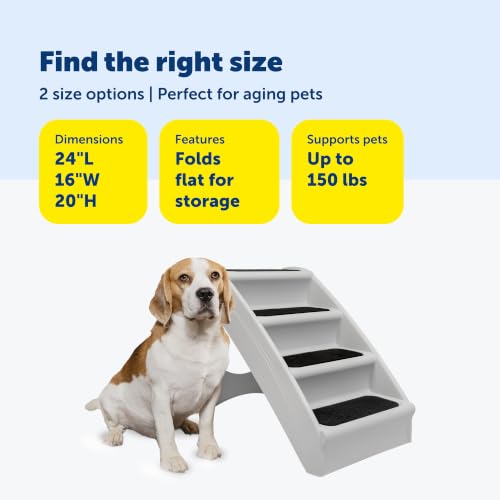 CozyUp Folding Dog Stairs (Sofa - 20 Inches Tall / Gray)