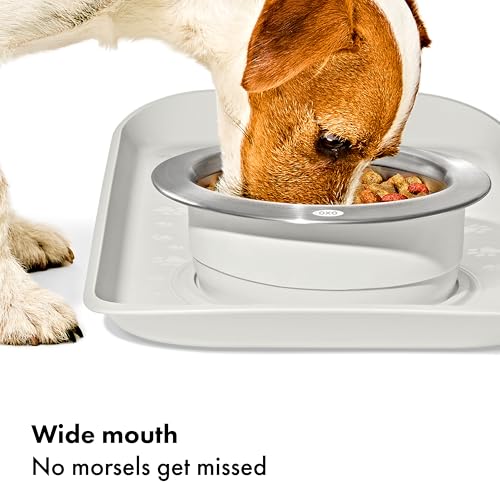 Pet Nonslip Stainless Steel Dog Bowl (Bowl - Large)