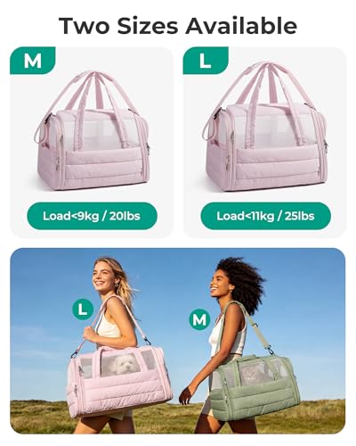Cat Carrier Soft (Baby Pink / 19.3"L x 13.0"W x 13.0"H)