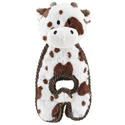 by Charming Pet Cuddle Tugs Cow Plush Squeaky Dog Toy (Tugs Cow / 1 Count)
