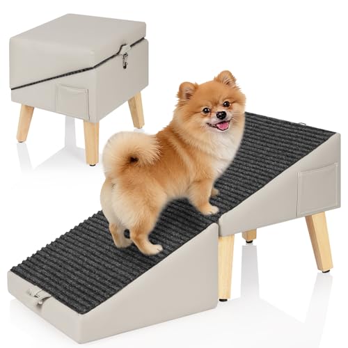 Ottoman Dog Ramp for Couch (Beige)