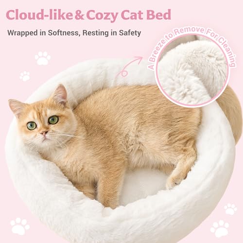 Modern Cat Tree for Indoor Small & Medium Cats (Blush Pink-36")