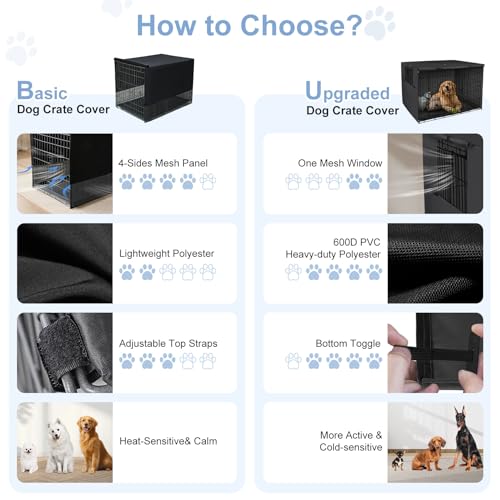Breathable Dog Crate Cover (24"L x 18"W x 20"H / Black)