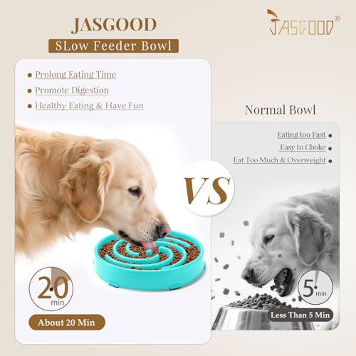 Slow Feeder Dogs Bowl for Large Medium Dogs (Large / B-Sky Blue)