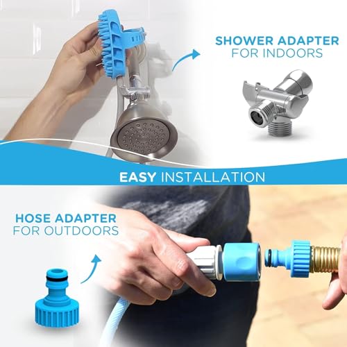 Dog Bath Brush Pro & Dog Shower Attachment (Large)
