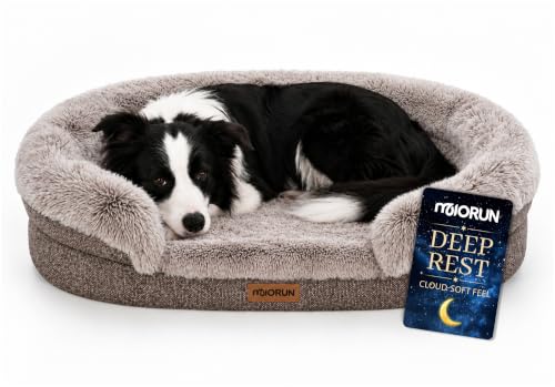Fluffy Orthopedic Dog Beds Large Sized Dog (Sand / L-(40", UP to 70lbs))
