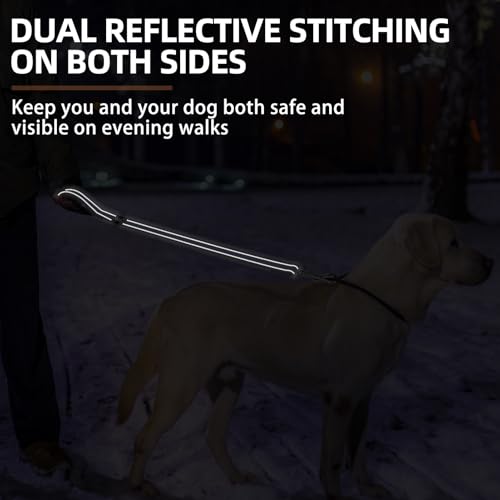 Reflective Short Dog Leashes 3 Pack for Walking and Training (Blue / 1FT+1.5FT+2.5FT)