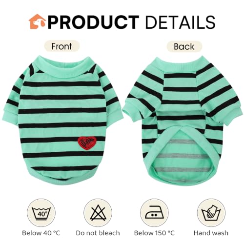 Dog Striped Shirts for Large Dogs (Turquoise / X-Large)