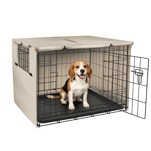 Dog Crate Cover (Tan / 36.0"L x 23.0"W x 25.0"H)