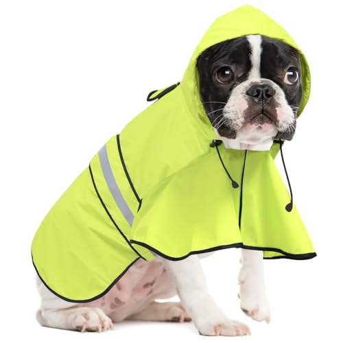 Waterproof Puppy Rain Jacket (Neon Green / Small)