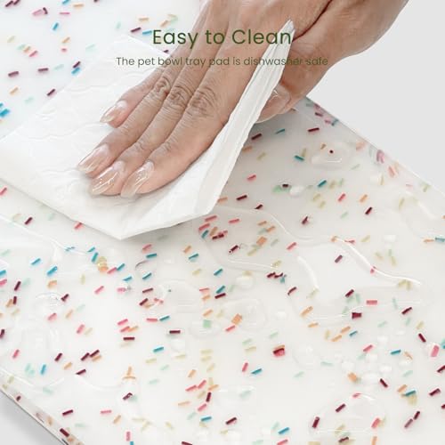 Dog Food Mat Anti (31.8" x 16" / Donut White)