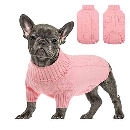 Small Dog Sweater for Small Dogs Girl (X-Small / Pink)