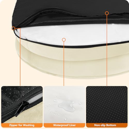 Orthopedic Waterproof Medium Dog Bed Sofa (Medium(36 x 25.5 x 6 inch) / Beige)