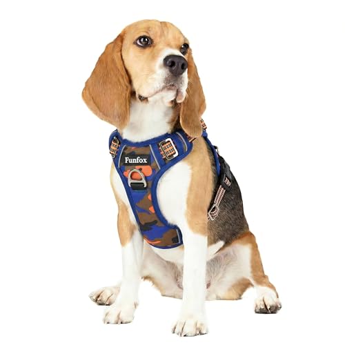 Dog Harness No Pull (Camo Orange / Medium)