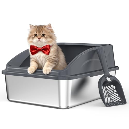 Stainless Steel Litter Box (Dark Grey / Small)