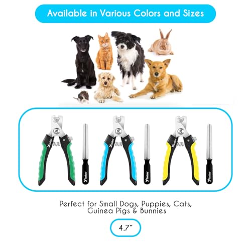 Pet Nail Clippers Professional Nail Trimmer Suitable for Puppy (Bright Blue / Medium to Small pets)