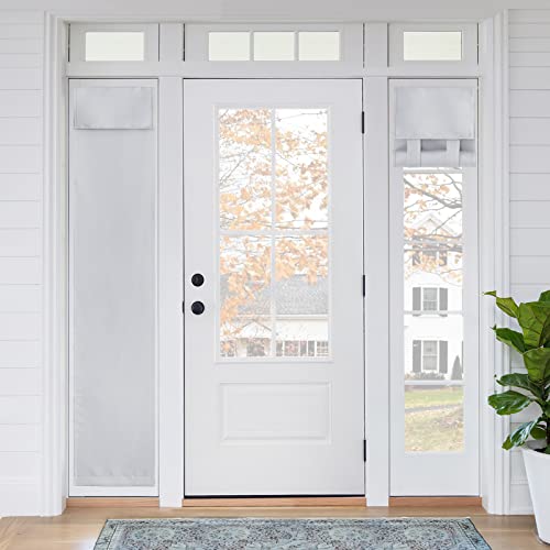 Sidelight Curtains for Front Door (Greyish White / 12"W x 69"L (Pack of 1))