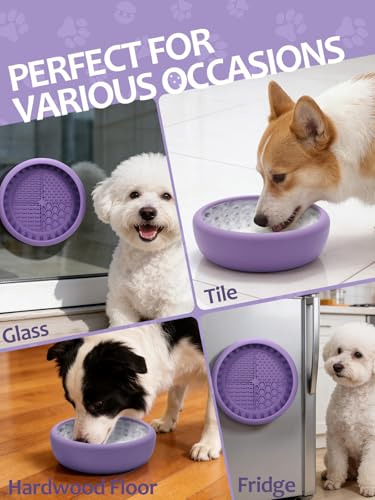Dog Lick Bowl for Large Dogs (Purple / Large)