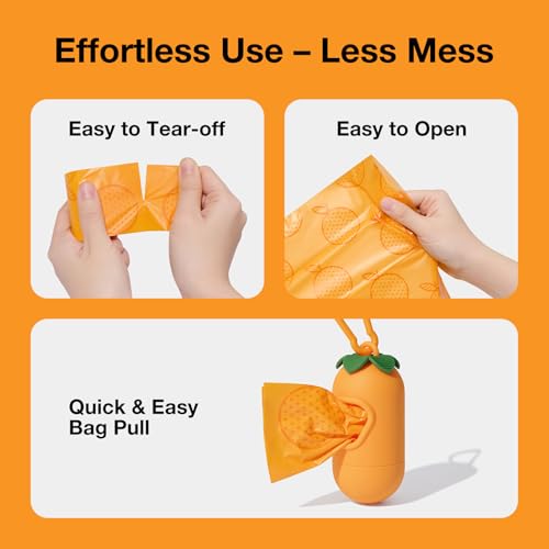 Dog Poop Bag Dispenser with Citrus Scented Waste Bags (Citrus / 1 Count (Pack of 105))