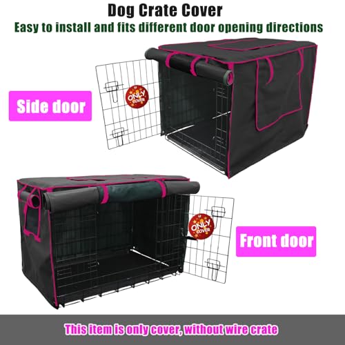 42 Inch Black Dog Crate Cover (42.0"L x 28.0"W x 30.0"H / Black)