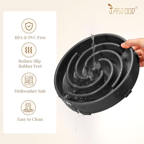 Slow Feeder Bowl for Large Dogs (Large / C-Dark Grey)