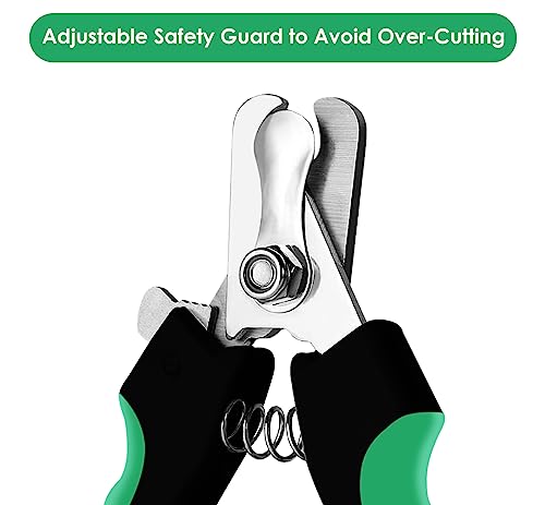 Dog Nail Clippers Professional Pet Nail Clipper Suitable for Cats (Green / Medium to Small pets)