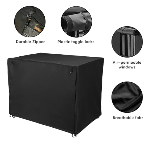 38 inch Heavy Duty Dog Crate Covers Durable 600D Polyester (Fit 38 inch Crate(38.19L x 26.38W x 28.35H inch))