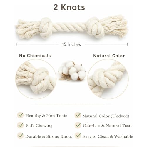 Dog Rope Toys for Large (2 knots (Pack of 2))