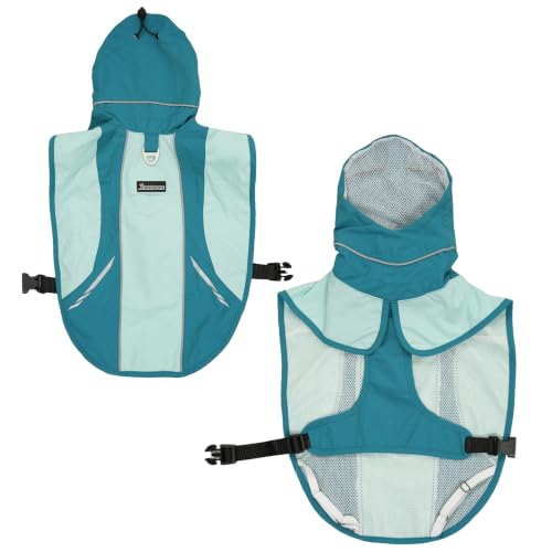 Waterproof Dog Raincoat (Light Blue&Blue / XX-Large)