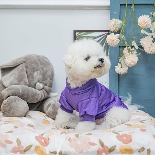 Dog Hoodie for Large Medium Small Dogs (Purple / Medium)