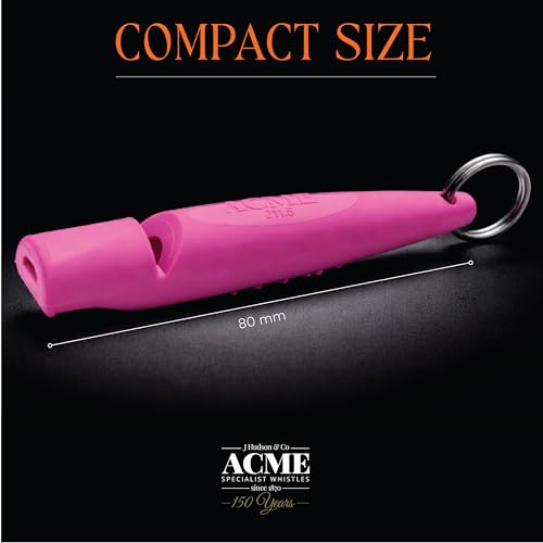 Alpha 211.5 Professional Dog Training Whistle with Enhanced Ergonomic Grip. BPA (Magenta Pink)