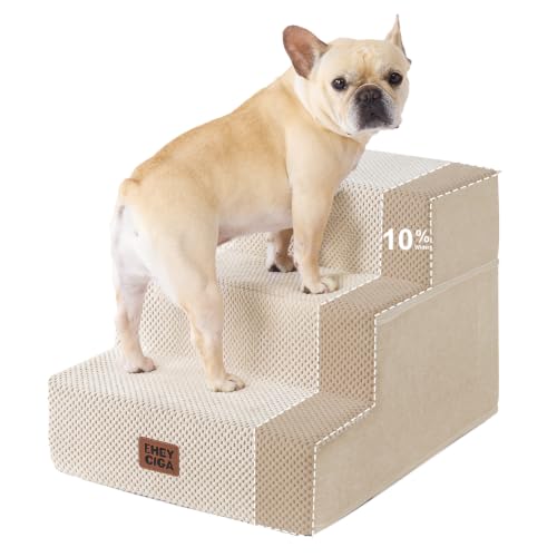Dog Stairs 13.5" H (Beige / Extra Wide 16.5" x 21" x 13.5")