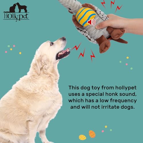 Armadillo Squeaky Puppy Dog Toys for Small Medium Dogs (8 IN / Gray with Yellow Easter Egg)