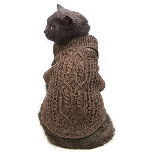 Cat Sweater Stretchy (Brown / Large)