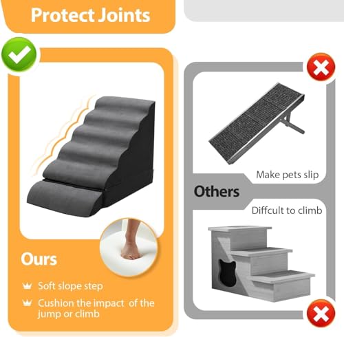 Dog Stairs for High Beds (dark grey)