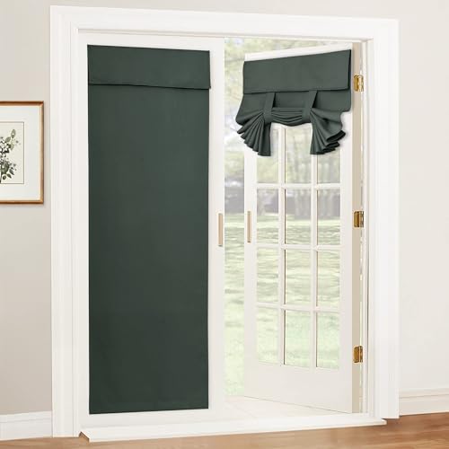 French Door Curtains 84 inch Long (Dark Green / 34"W x 84"L (Pack of 1))