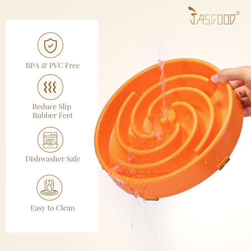 Slow Feeder Dog Bowl (Large / Q-orange)