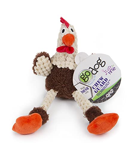 Checkers Just for Me Skinny Rooster Squeaky Plush Dog Toy (Checkers - Skinny Rooster (Brown) / Mini)