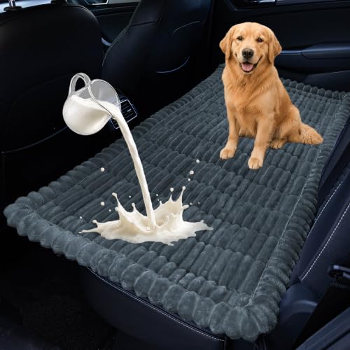 Dog Car Seat Waterproof Bed Cover Back Seat Dark Gray 23.6”x51” (Dark Gray / 23.6”x51”)
