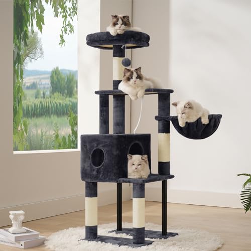 Cat Tree with Toy (49.2 inch / Smoky Gray)