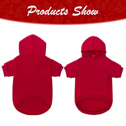 Dog Hoodie for Large Medium Small Dogs (Red / XX-Large)