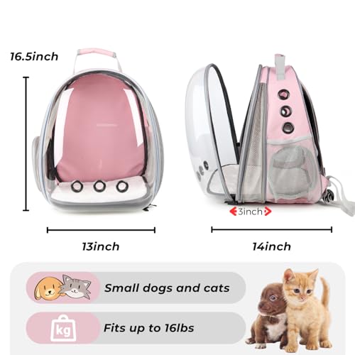 Cat Carrier Backpack (Front Expandable-Pink)