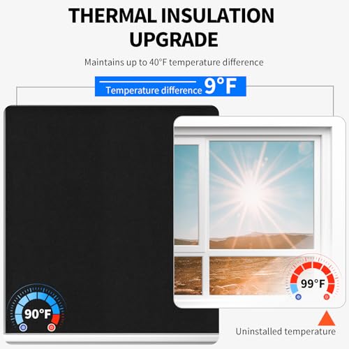 Blackout Window Cover (Black / 57"W x 79"L (Pack of 1))