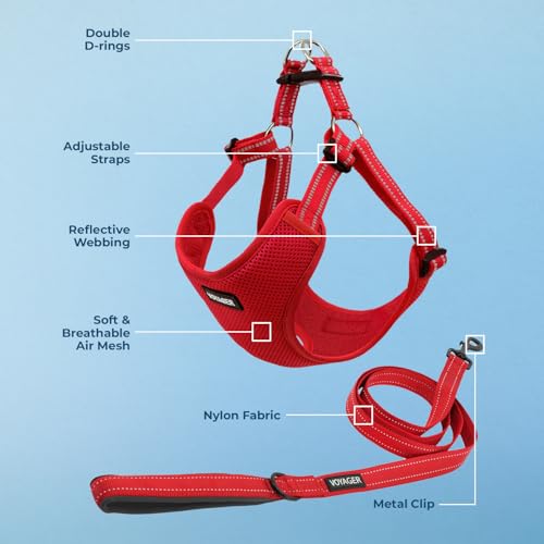 Voyager Adjustable Step (Harness Leash Set (Red) / XS)
